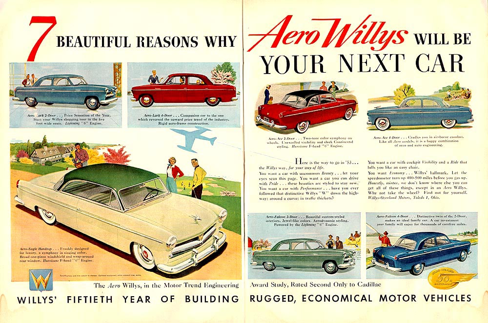1953 Willys Auto Advertising